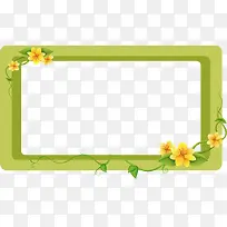 绿色花朵边框