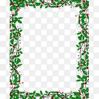 绿色圣诞节日装饰边框背景
