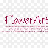 手绘花朵艺术字母