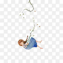 唯美手绘人物插画