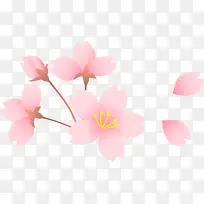 卡通粉红花朵装饰