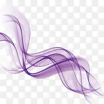 紫色曲线波浪线