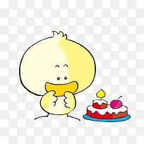 黄色小鸭子蛋糕