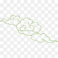 绿色卡通设计云朵