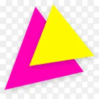 粉色黄色三角形