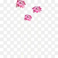 粉红花朵花枝塑料花