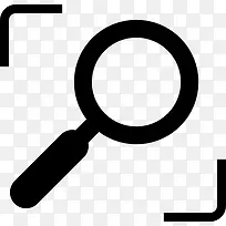 搜索镜头接口符号用放大镜工具图标