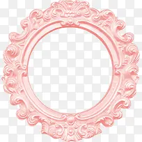 粉色复古花纹镜子