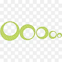 绿色卡通波点圆形设计