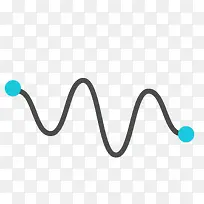 蓝点曲折声波线矢量素材