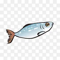 卡通热带鱼蓝小鱼