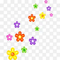 彩色手绘儿童节花朵