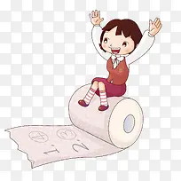 高兴地女孩
