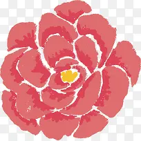 粉彩红花矢量图