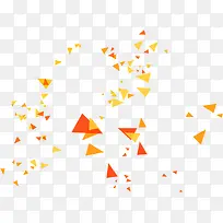 黄色立体漂浮几何图