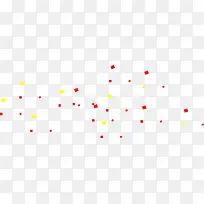 黄红色漂浮方块装饰
