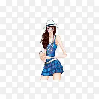 欧美女孩图案西方人物图案 卡通