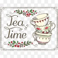 装饰唯美欧美复古茶杯