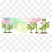 创意清新女装花朵背景图