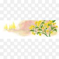 创意清新女装花朵背景图