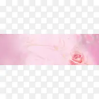粉色花朵背景banner
