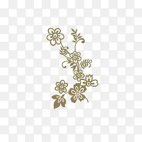 矢量花底纹