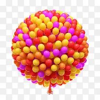 彩色气球上升素材