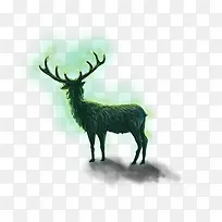 梦幻了绿色驯鹿