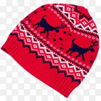 圣诞毛线帽子红色