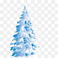 蓝色圣诞树展板素材