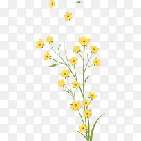 创意合成效果黄色的花卉植物效果