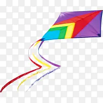 彩色条纹飞翔的风筝