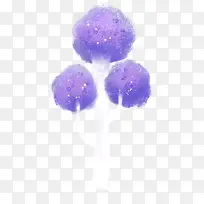 紫色圆形创意植物