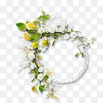 白色花环创意植物