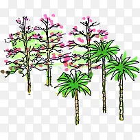 漫画高清创意花卉植物