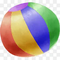 手绘彩色条纹气球