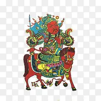 中国传统门神年画素材