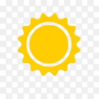 太阳黄太阳图标装饰