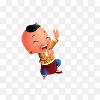 中国风节庆卡通男孩