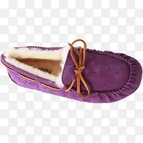 紫色可爱浅口雪地靴
