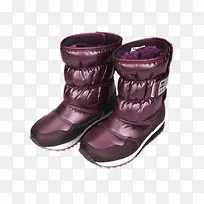 高清摄影紫色的雪地靴
