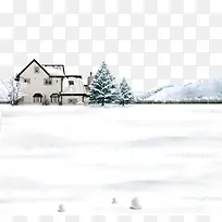 冬季雪地背景