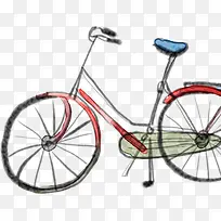 卡通手绘自行车