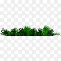绿色手绘圣诞装饰植物