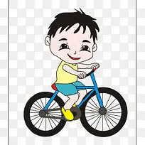 骑自行车的男孩