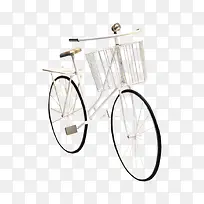 简单白色自行车