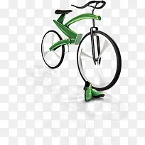 绿色自行车装饰