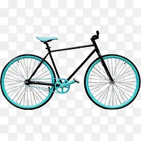 高清蓝色自行车插图