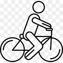 男子骑bicylce 图标