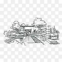 手绘建筑
